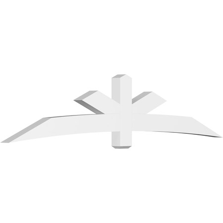 Ekena Millwork Alberta Architectural Grade PVC Gable Bracket, 108"W x 22 1/2"H x 4"D x 6"F, 5/12 Pitch GBP108X23X0406ALB00